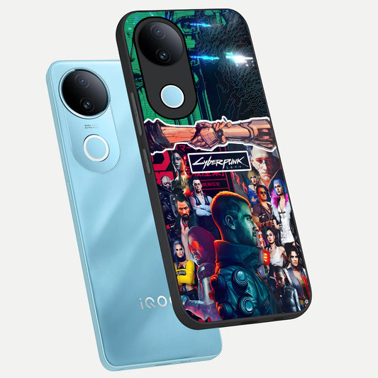  CYBERPUNK Legacy phone case for  iQOO Z10R showing premium glass back cover with detailed artwork