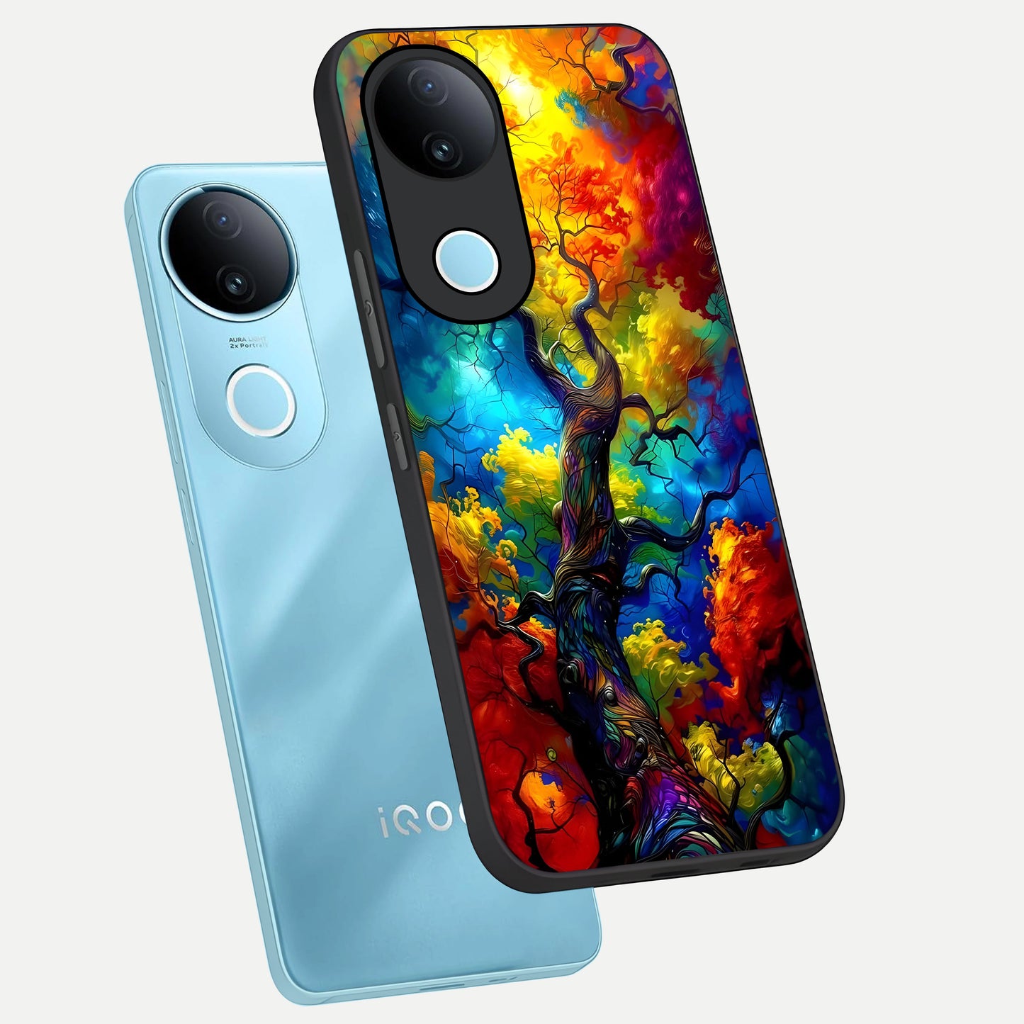  Colorful Soda Bottles phone case for iQOO Z10R showing premium glass back cover with detailed artwork