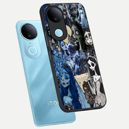  Corpse Bride Posters phone case for  iQOO Z10R showing premium glass back cover with detailed artwork