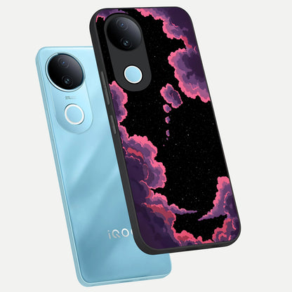  Cosmic Cloud Journey phone case for iQOO Z10R showing premium glass back cover with detailed artwork