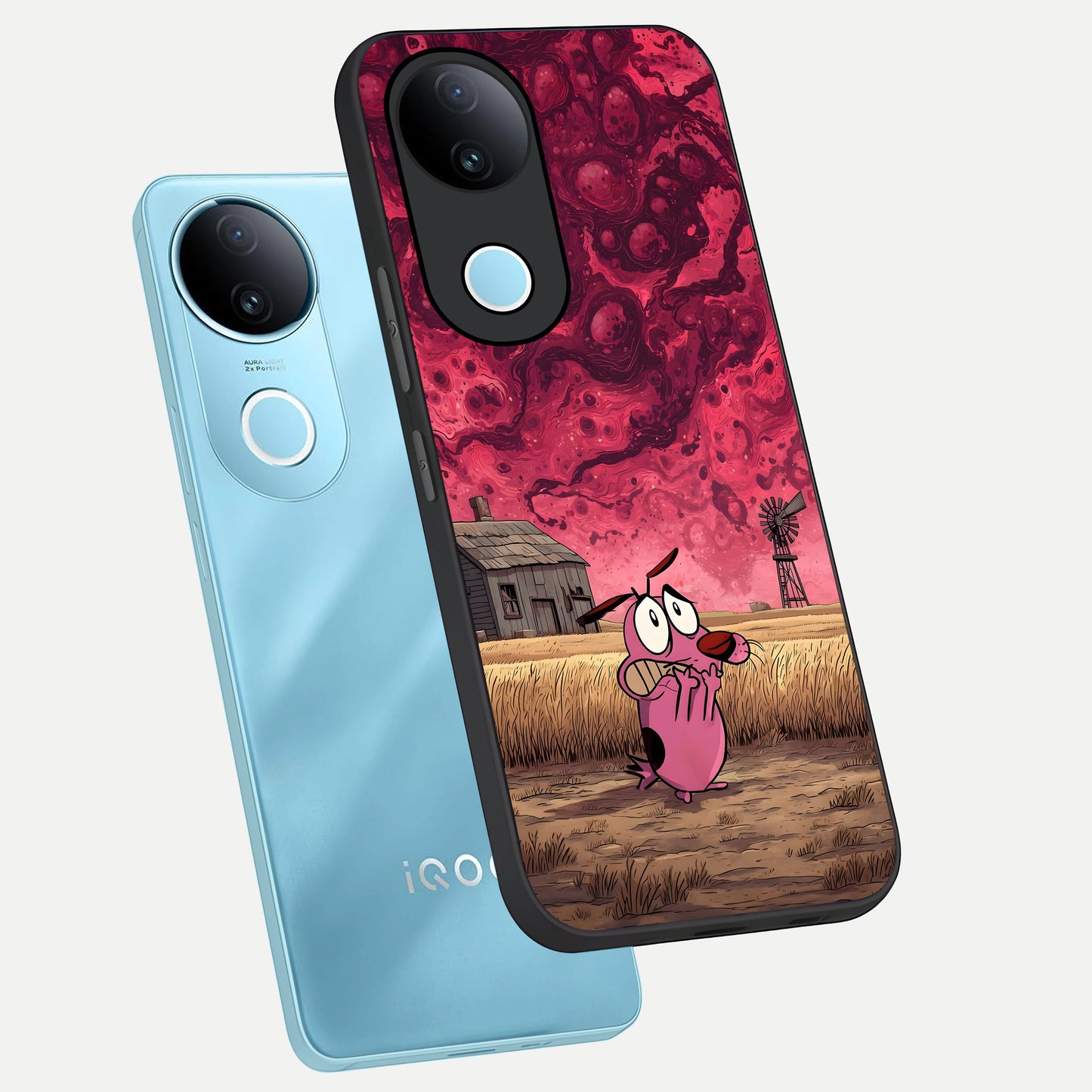  Courage Under Sky phone case for  iQOO Z10R showing premium glass back cover with detailed artwork