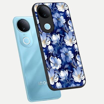  Cute Floral Patterns phone case for  iQOO Z10R showing premium glass back cover with detailed artwork