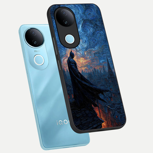  Dark Knight Dusk phone case for  iQOO Z10R showing premium glass back cover with detailed artwork