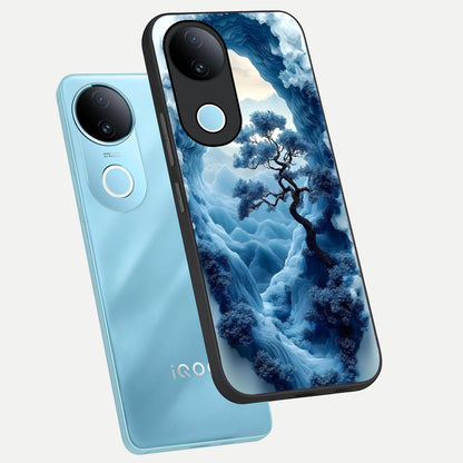  Frozen Serenity Gate phone case for  iQOO Z10R showing premium glass back cover with detailed artwork