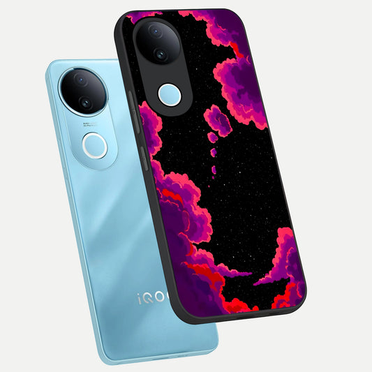  Galaxy Dream Frame phone case for iQOO Z10R showing premium glass back cover with detailed artwork