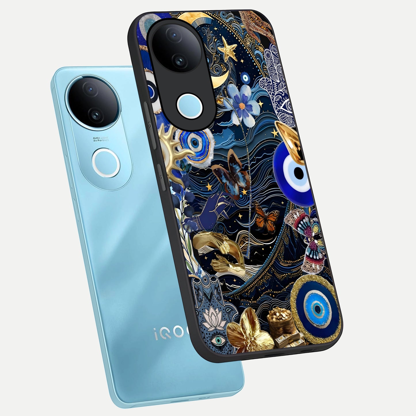 Golden Moon Magic phone case for  iQOO Z10R showing premium glass back cover with detailed artwork