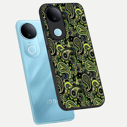  Green Lemon phone case for  iQOO Z10R showing premium glass back cover with detailed artwork