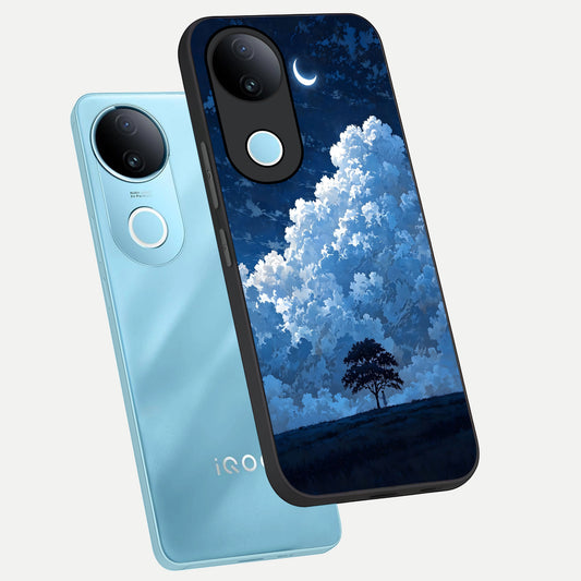  Midnight Sky Serenity phone case for iQOO Z10R showing premium glass back cover with detailed artwork