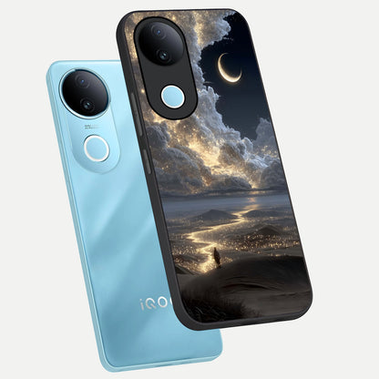  Moonlight Spark Path phone case for  iQOO Z10R showing premium glass back cover with detailed artwork