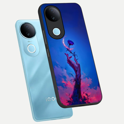 Mystic Hand phone case for iQOO Z10R showing premium glass back cover with detailed artwork