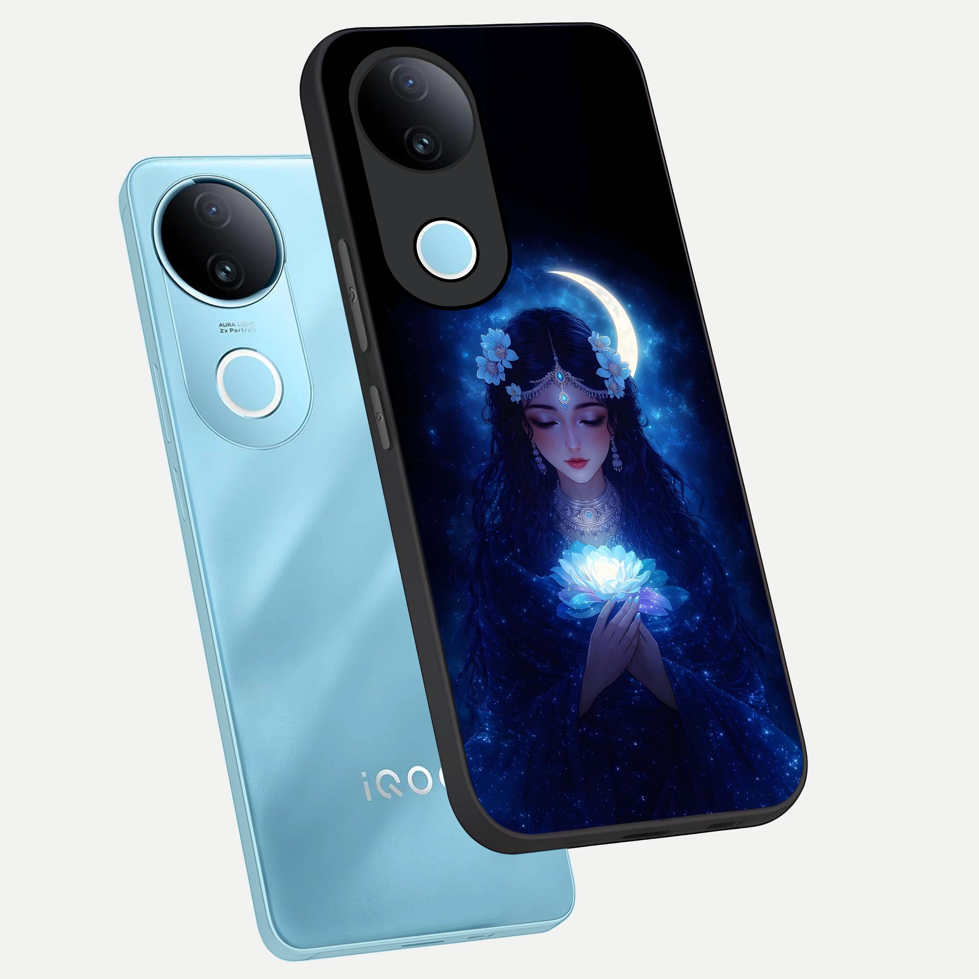  Mystic Moon Queen phone case for  iQOO Z10R showing premium glass back cover with detailed artwork