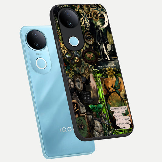  Mystic Woods Secret phone case for iQOO Z10R showing premium glass back cover with detailed artwork