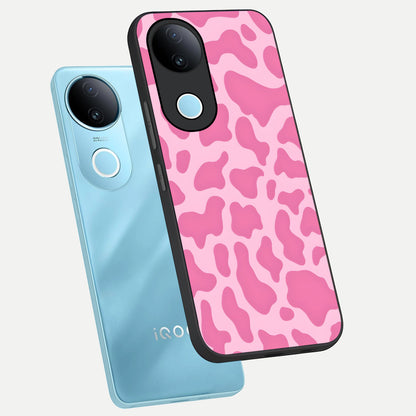  Pinkish Scenery phone case for  iQOO Z10R showing premium glass back cover with detailed artwork