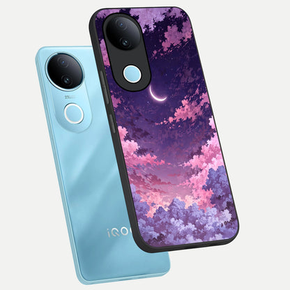  Sky Drift Clouds phone case for  iQOO Z10R showing premium glass back cover with detailed artwork
