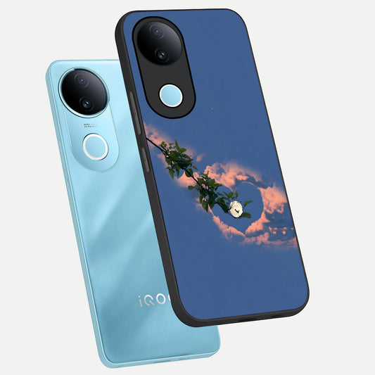  Sky Under Tree phone case for  iQOO Z10R showing premium glass back cover with detailed artwork
