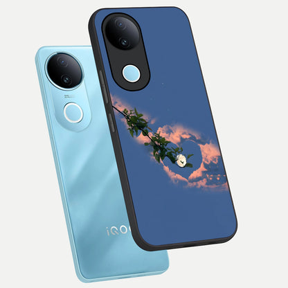  Sky Under Tree phone case for  iQOO Z10R showing premium glass back cover with detailed artwork