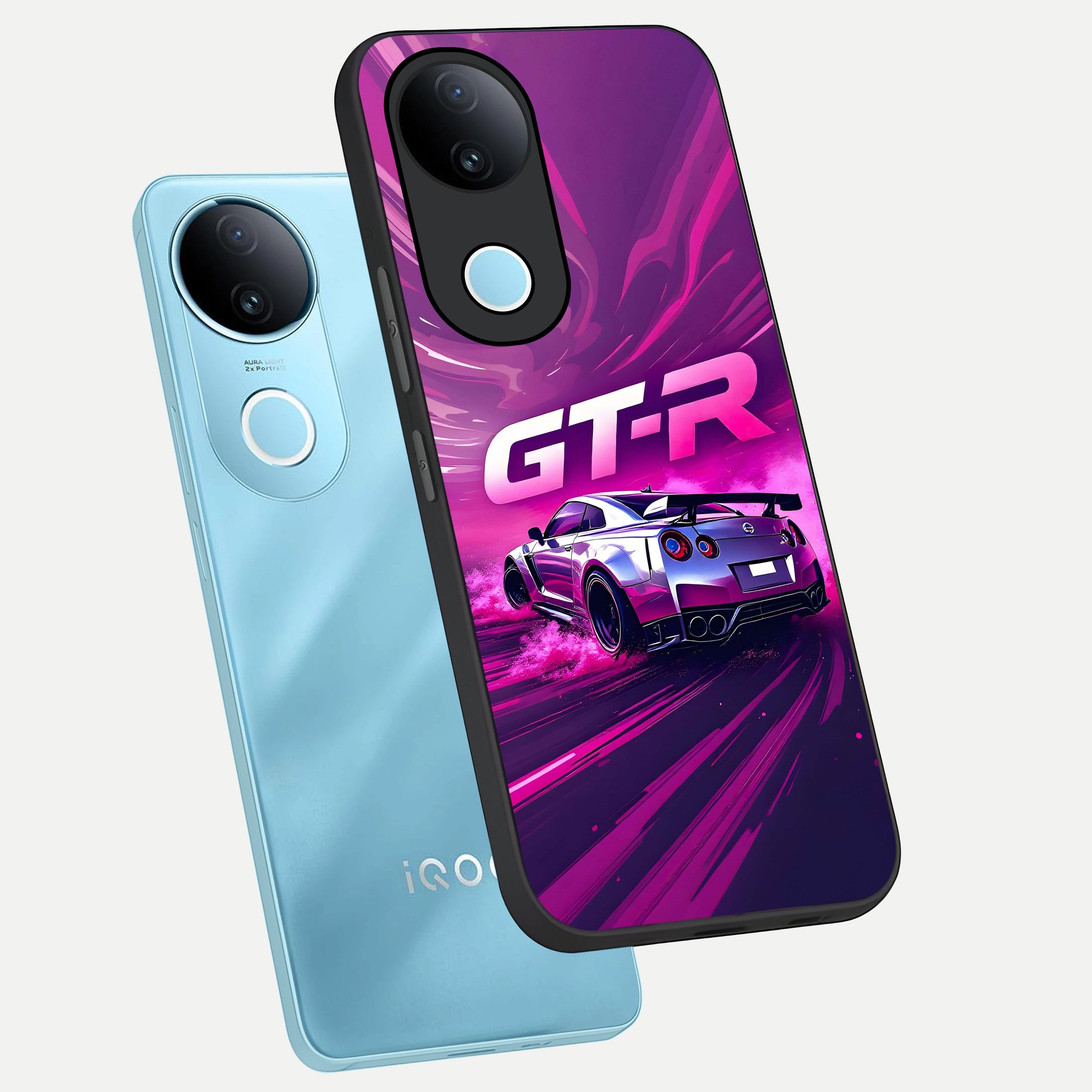  Speed Drift Legend phone case for  iQOO Z10R showing premium glass back cover with detailed artwork