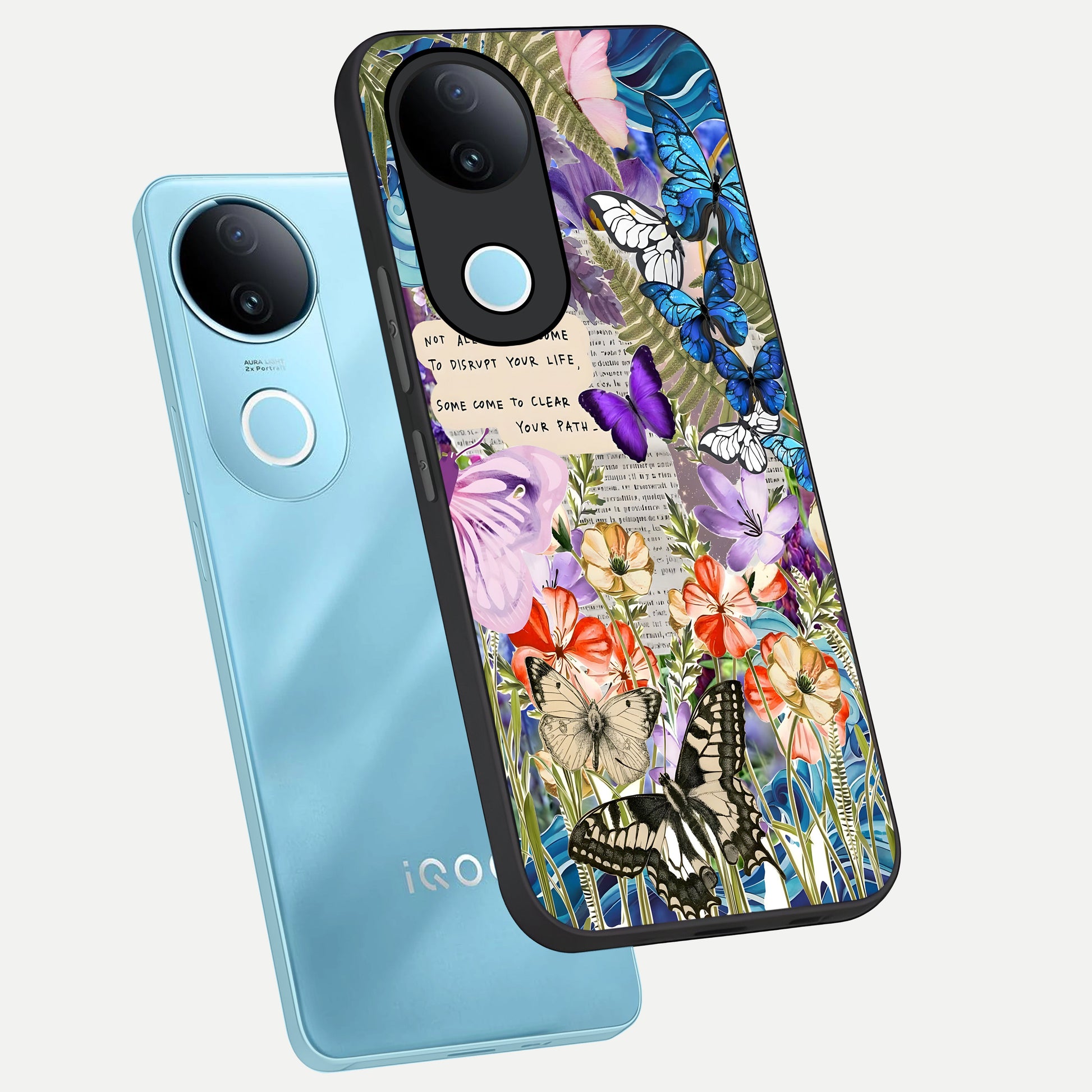  Storm Path Bloom phone case for  iQOO Z10R showing premium glass back cover with detailed artwork