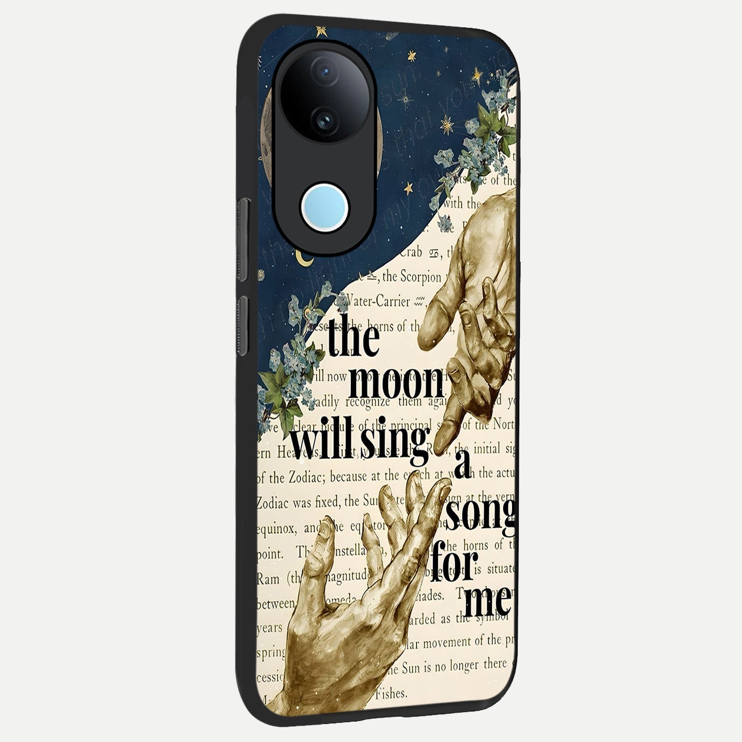  Aesthetic Divine back cover for iQOO Z10R slim fit glass case with vibrant aesthetic design