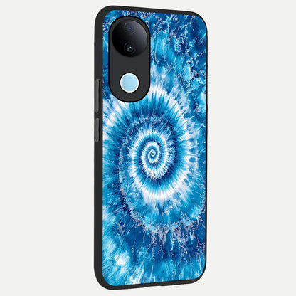  Blue Galaxy Wave back cover for  iQOO Z10R slim fit glass case with vibrant aesthetic design