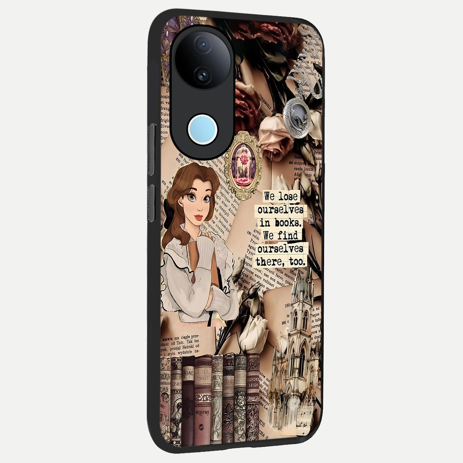  Bookish Dream World back cover for  iQOO Z10R slim fit glass case with vibrant aesthetic design