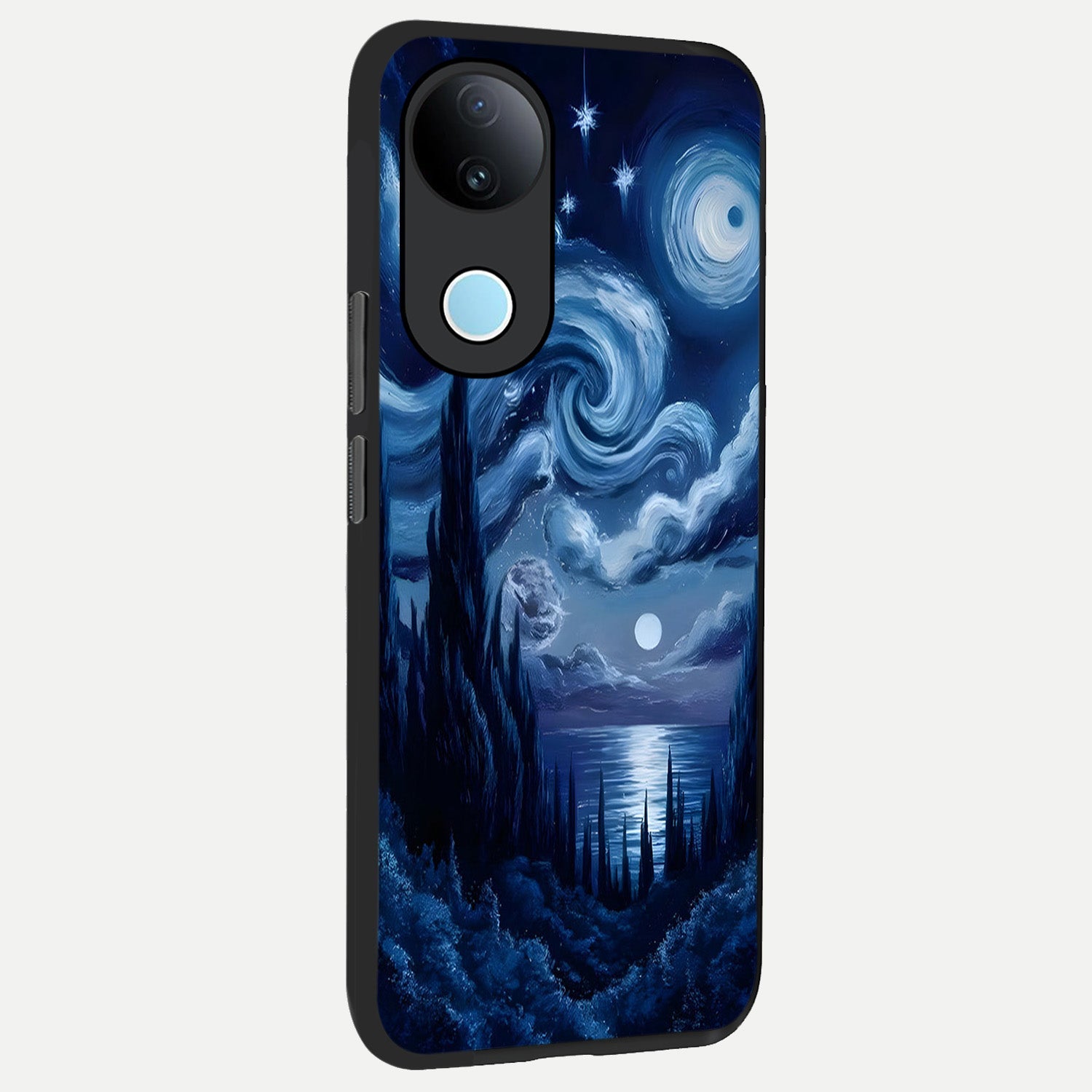  Celestial Dream Van Gogh back cover for  iQOO Z10R slim fit glass case with vibrant aesthetic design