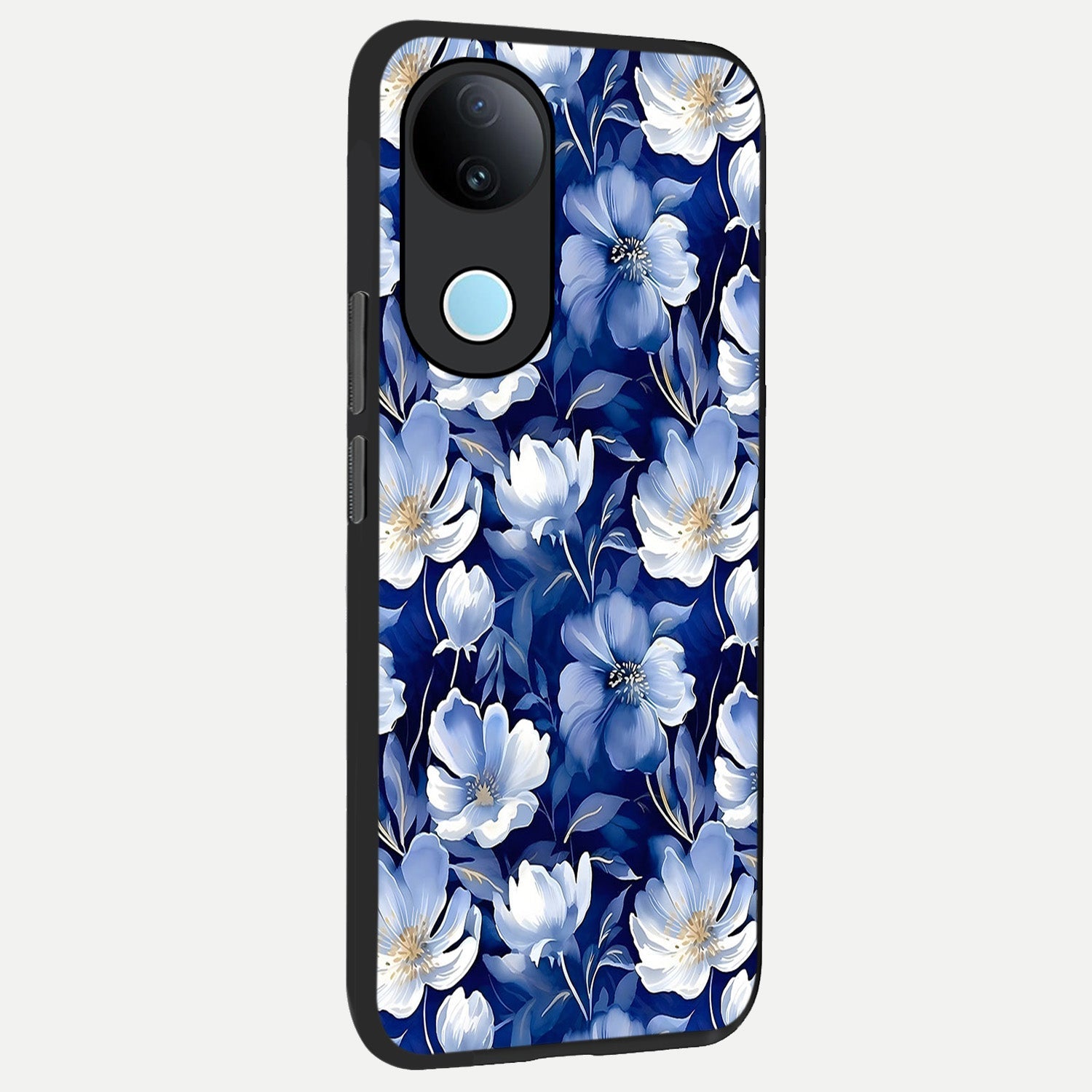  Cute Floral Patterns back cover for  iQOO Z10R slim fit glass case with vibrant aesthetic design