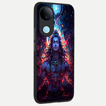  Divine Fire Shiv back cover for  iQOO Z10R slim fit glass case with vibrant aesthetic design