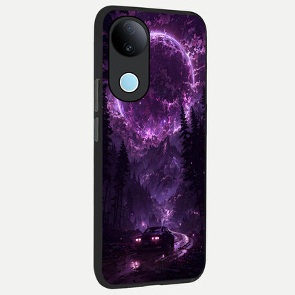  Eternal Cosmic Drive back cover for iQOO Z10R slim fit glass case with vibrant aesthetic design