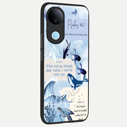  Faithful Ocean Promise back cover for  iQOO Z10R slim fit glass case with vibrant aesthetic design