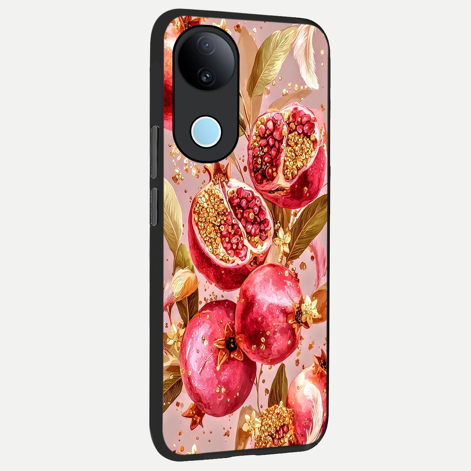  Golden Bloom Glow back cover for  iQOO Z10R slim fit glass case with vibrant aesthetic design