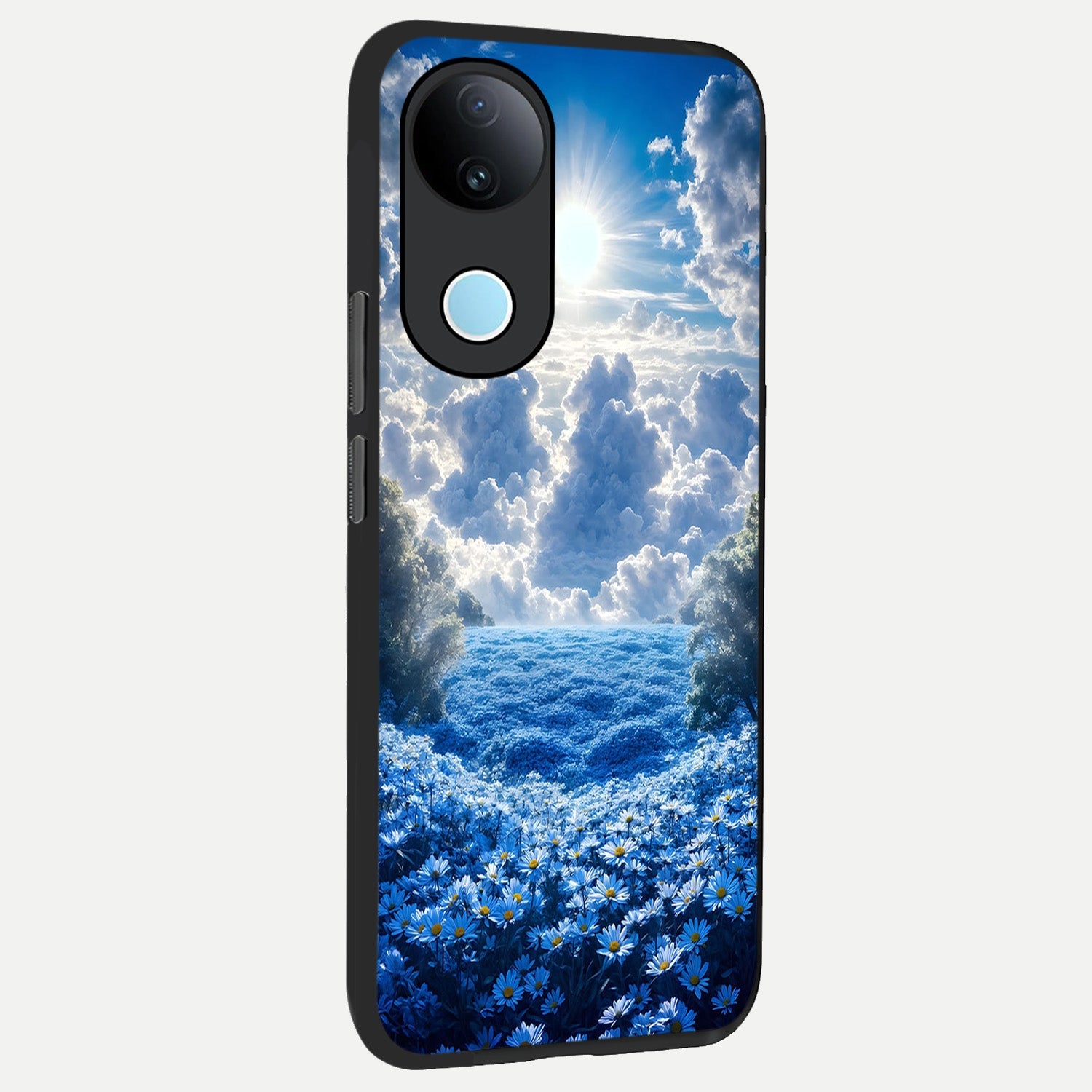  Heavenly Daisy Horizon back cover for iQOO Z10R slim fit glass case with vibrant aesthetic design