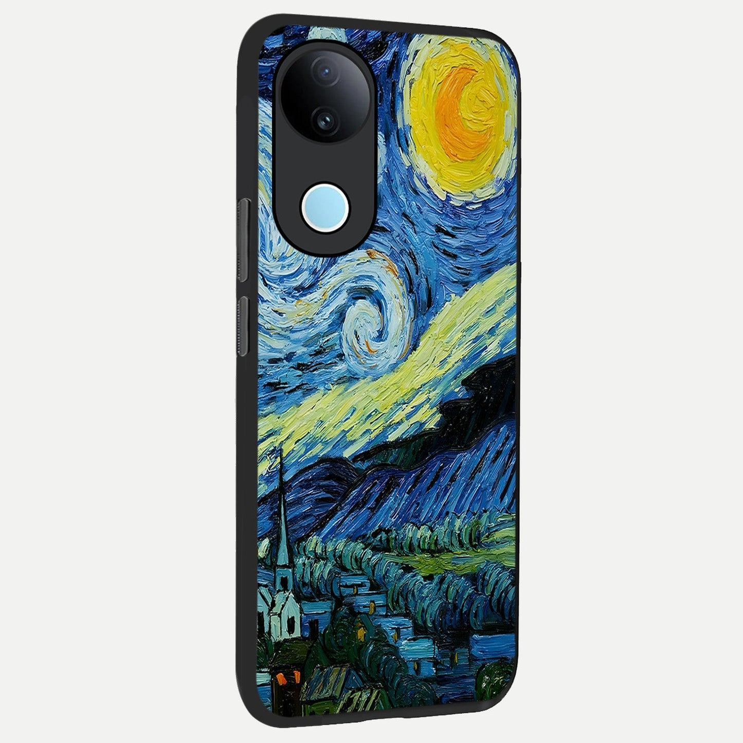  Inspired Van Gogh Art back cover for iQOO Z10R slim fit glass case with vibrant aesthetic design