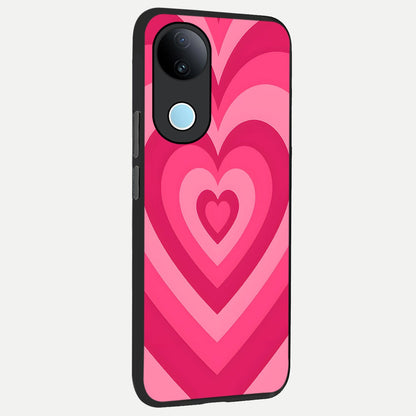  Layered Love Hearts back cover for iQOO Z10R slim fit glass case with vibrant aesthetic design