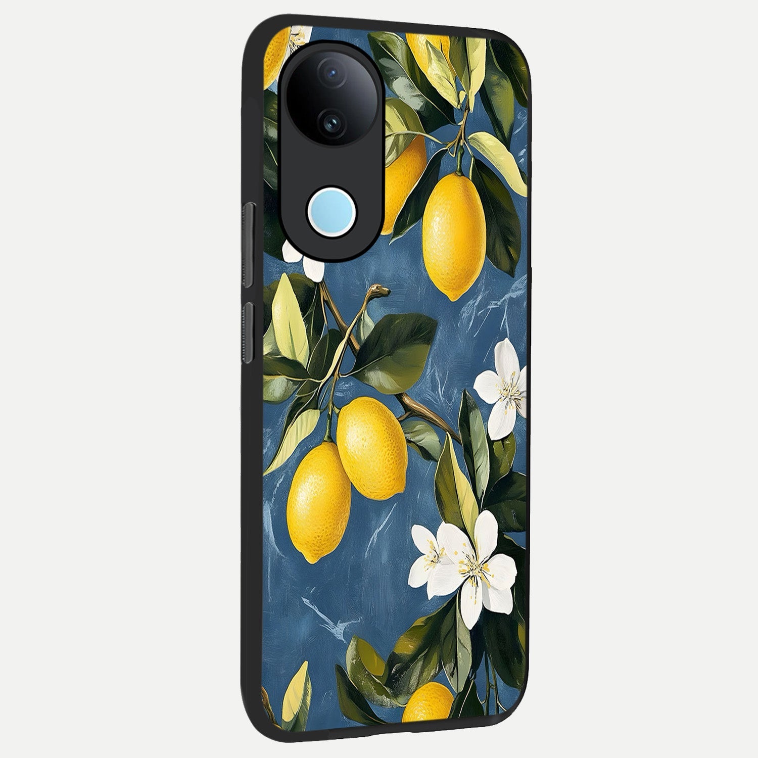  Lemon Dream Garden back cover for iQOO Z10R slim fit glass case with vibrant aesthetic design
