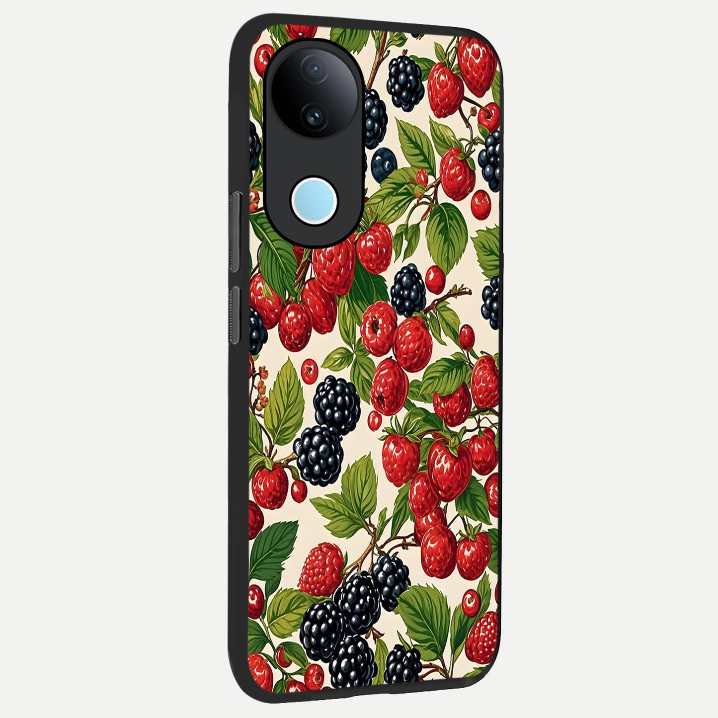  Mixed Berry Collage back cover for  iQOO Z10R slim fit glass case with vibrant aesthetic design