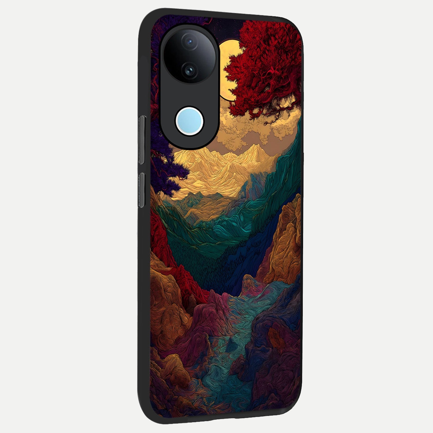  Mystic Valley Light back cover for  iQOO Z10R slim fit glass case with vibrant aesthetic design