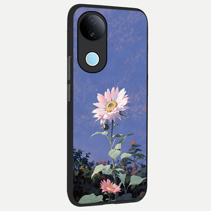  Pink Shells Outline back cover for  iQOO Z10R slim fit glass case with vibrant aesthetic design