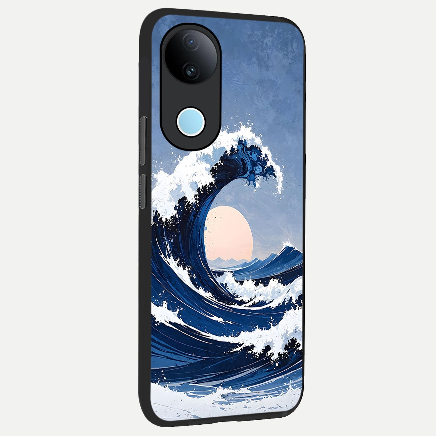  Rising Tide Power back cover for  iQOO Z10R slim fit glass case with vibrant aesthetic design