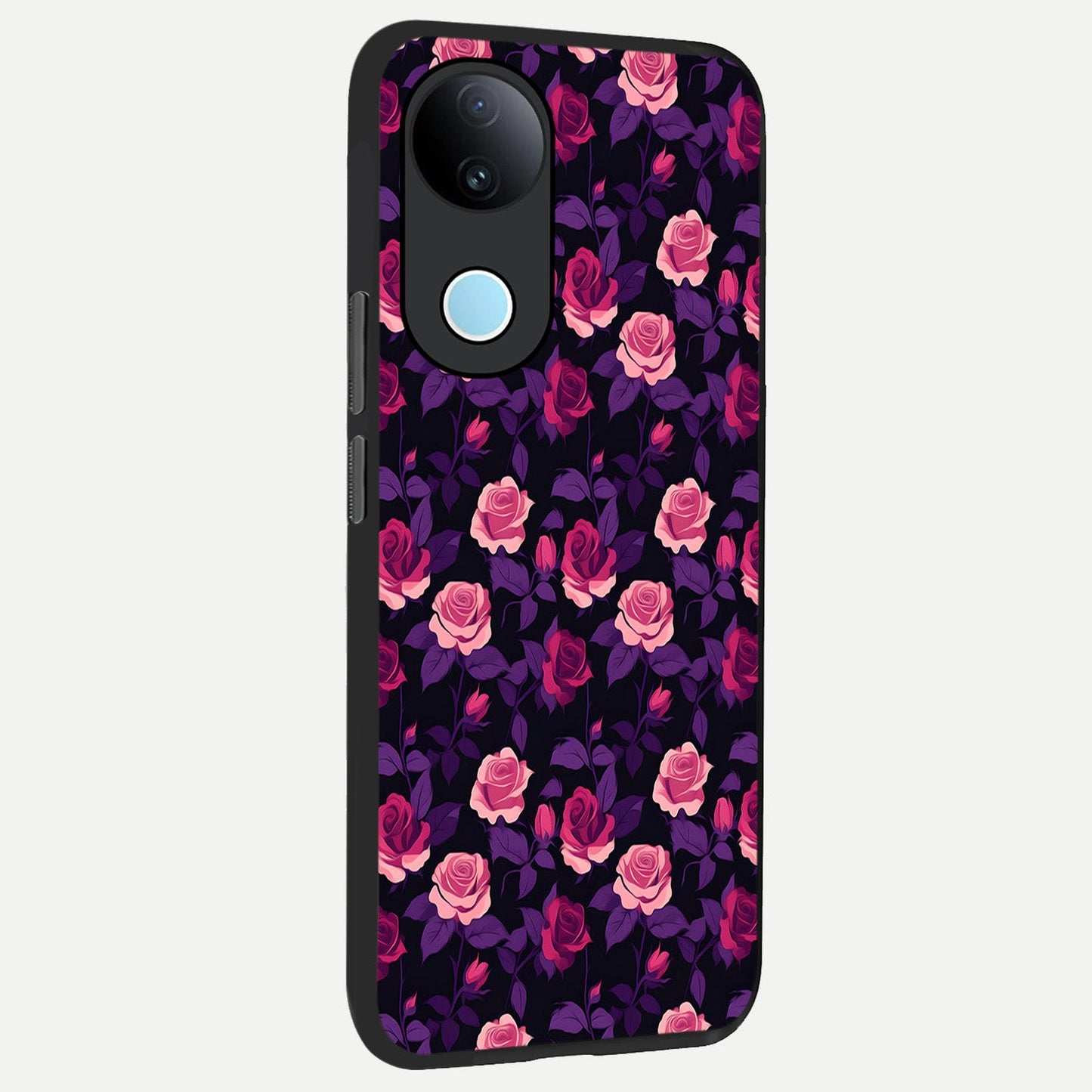  Rose Garden Twilight back cover for iQOO Z10R slim fit glass case with vibrant aesthetic design