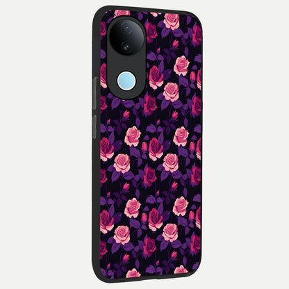  Rose Garden Twilight back cover for  iQOO Z10R slim fit glass case with vibrant aesthetic design