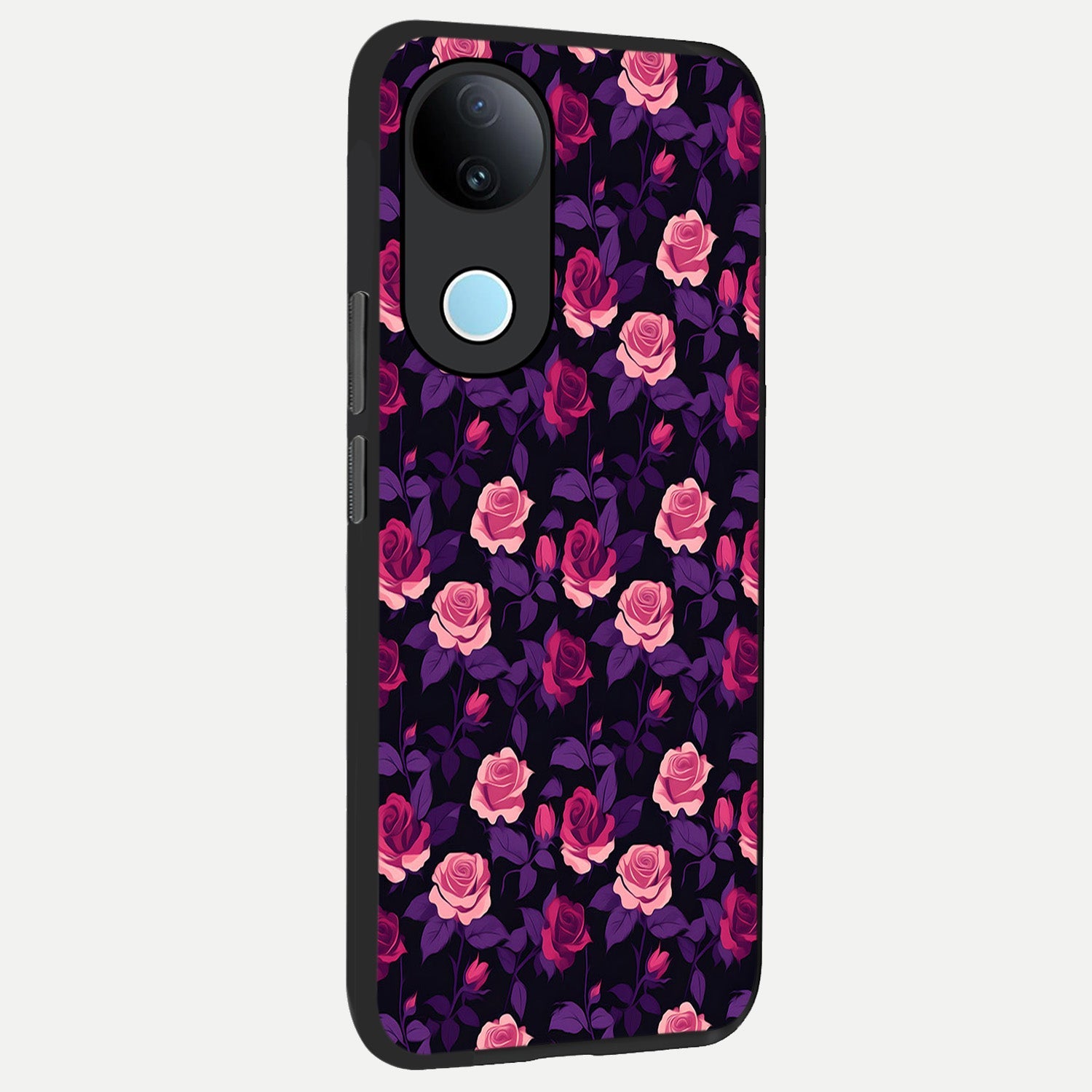  Rose Garden Twilight back cover for  iQOO Z10R slim fit glass case with vibrant aesthetic design