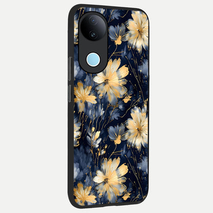  Royal Petal Dream back cover for  iQOO Z10R slim fit glass case with vibrant aesthetic design