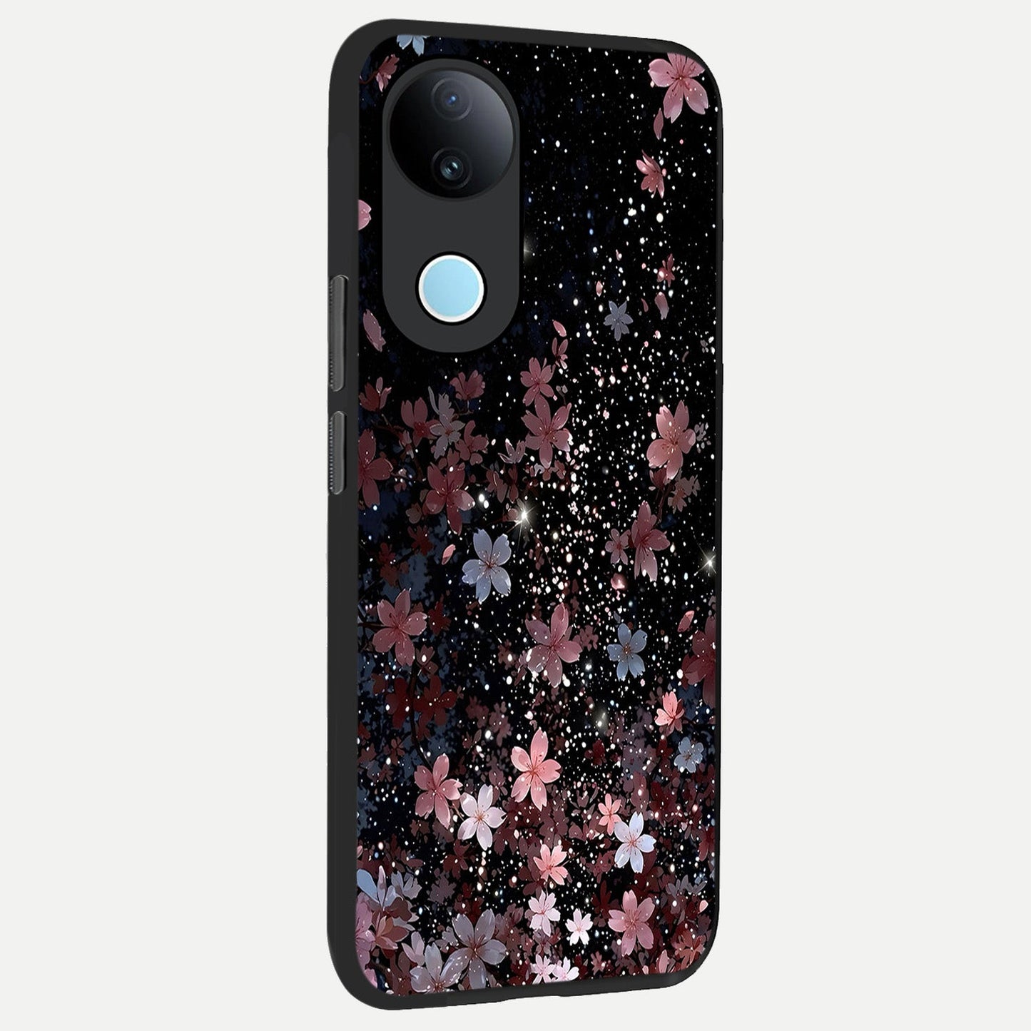  Starlit Flower Dreams back cover for  iQOO Z10R slim fit glass case with vibrant aesthetic design
