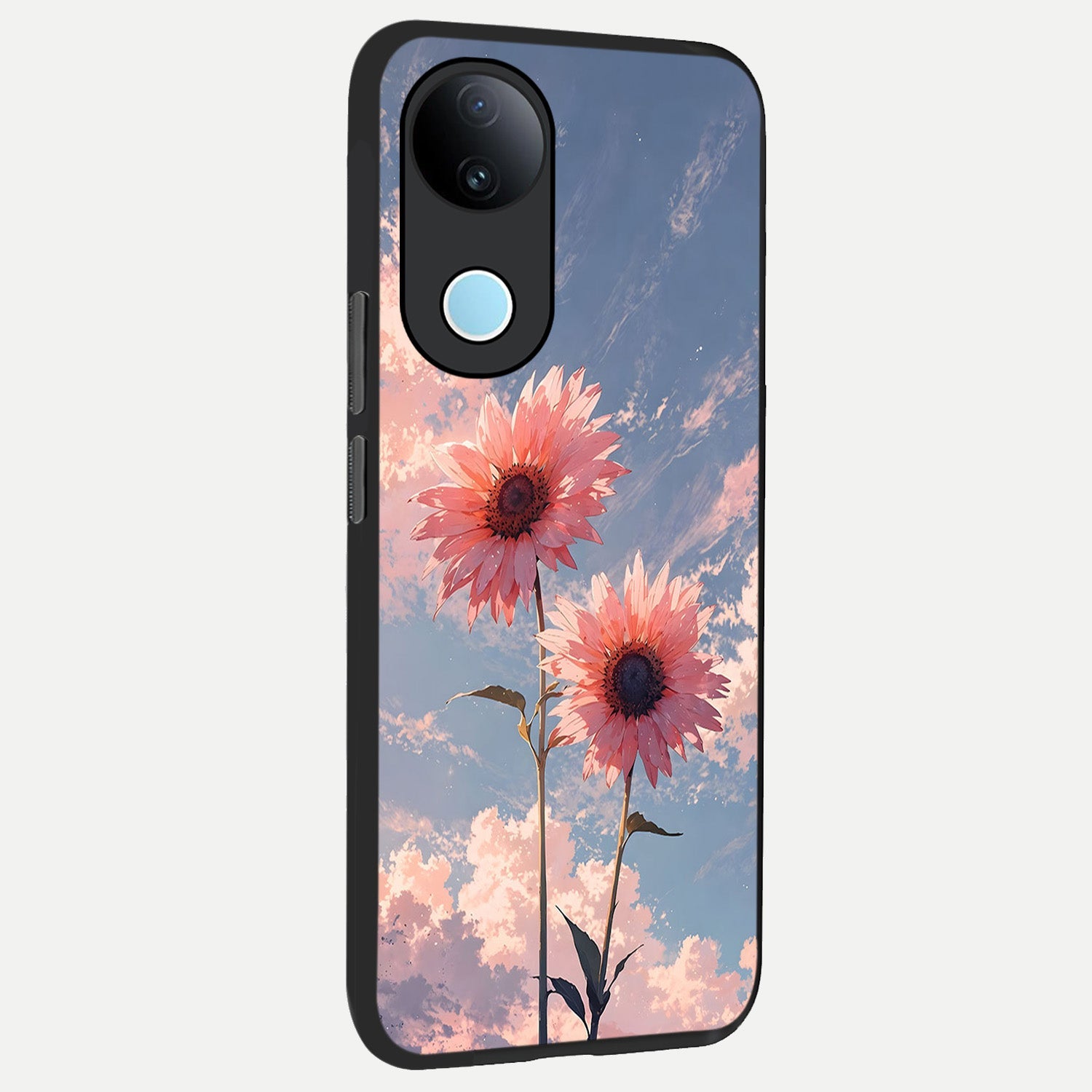  Sun Moon Balance back cover for  iQOO Z10R slim fit glass case with vibrant aesthetic design