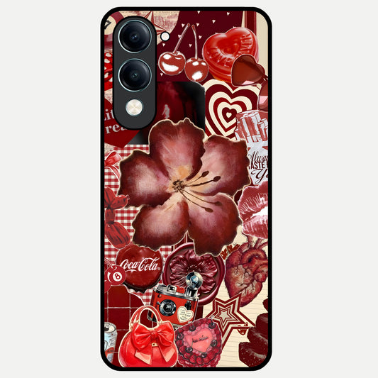  Aesthetic Little Freak Glass Case for iQOO Z10 lite back cover – full design glossy printed glass finish