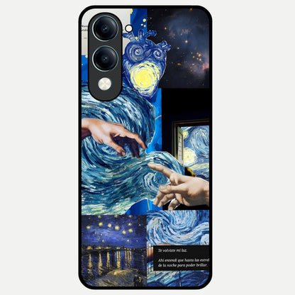 Aesthetic Vando Hands Glass Case for iQOO Z10 Lite back cover – full design glossy printed glass finish