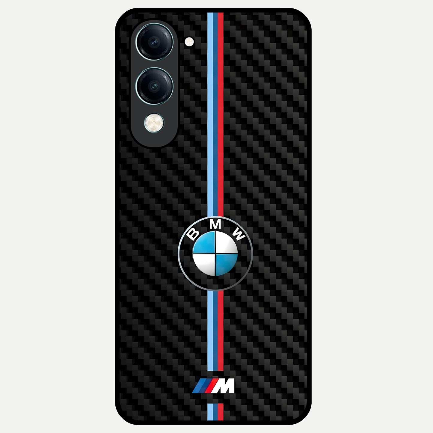  BMW Pattern Glass Case for iQOO Z10 lite back cover – full design glossy printed glass finish