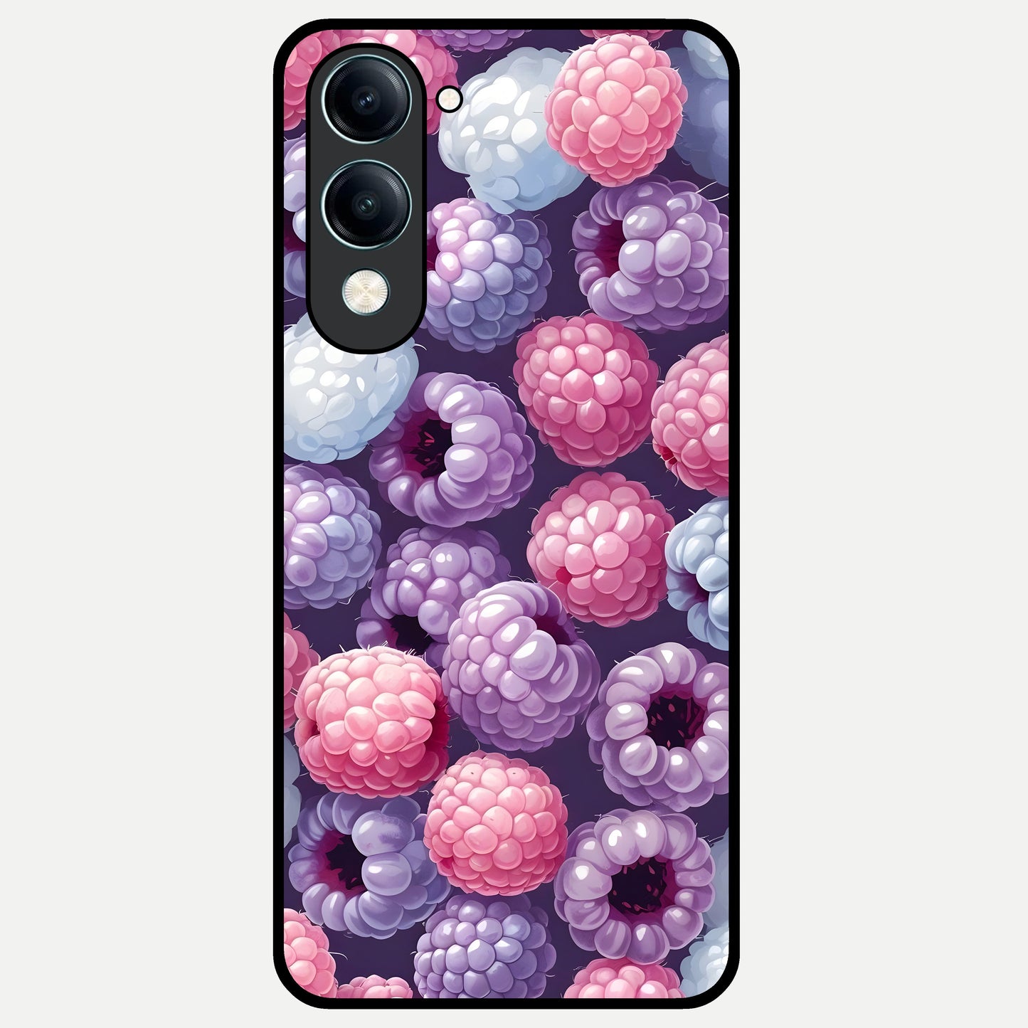  Berry Candy Pop Glass Case for iQOO Z10 lite back cover – full design glossy printed glass finish