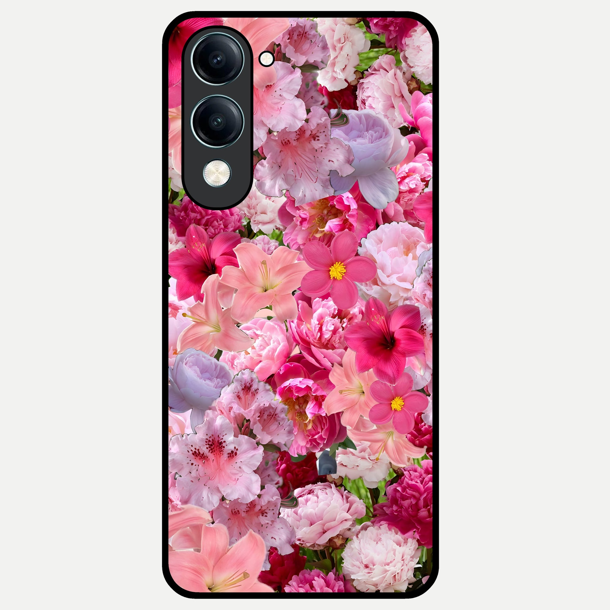  Bloom Crush Fantasy Glass Case for iQOO Z10 lite back cover – full design glossy printed glass finish